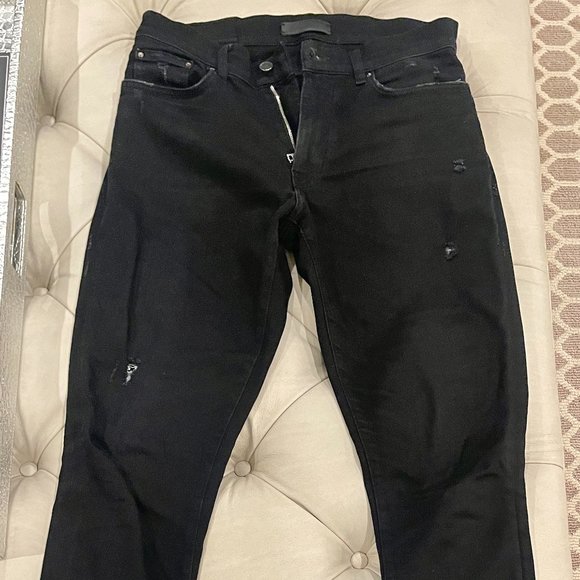 AMIRI Mens Distressed Jeans in Black - 31 Waist